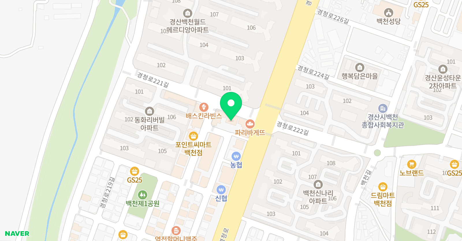기탄 사고력교실 경산 백천학원 위치