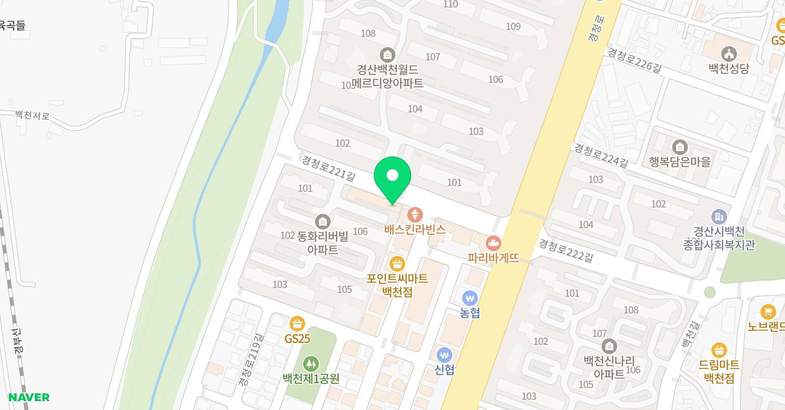 한수위 수학학원 백천캠퍼스 위치
