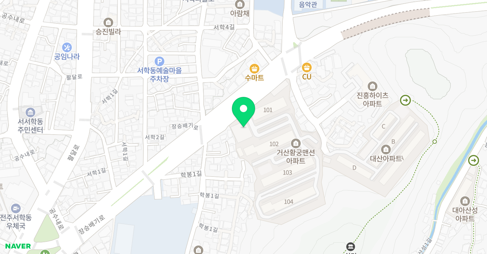지앤비 어학원 서학캠퍼스 위치