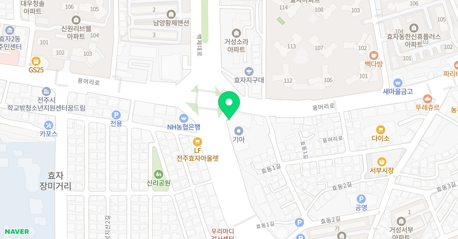 창조의아침 미술학원 효자캠퍼스 위치