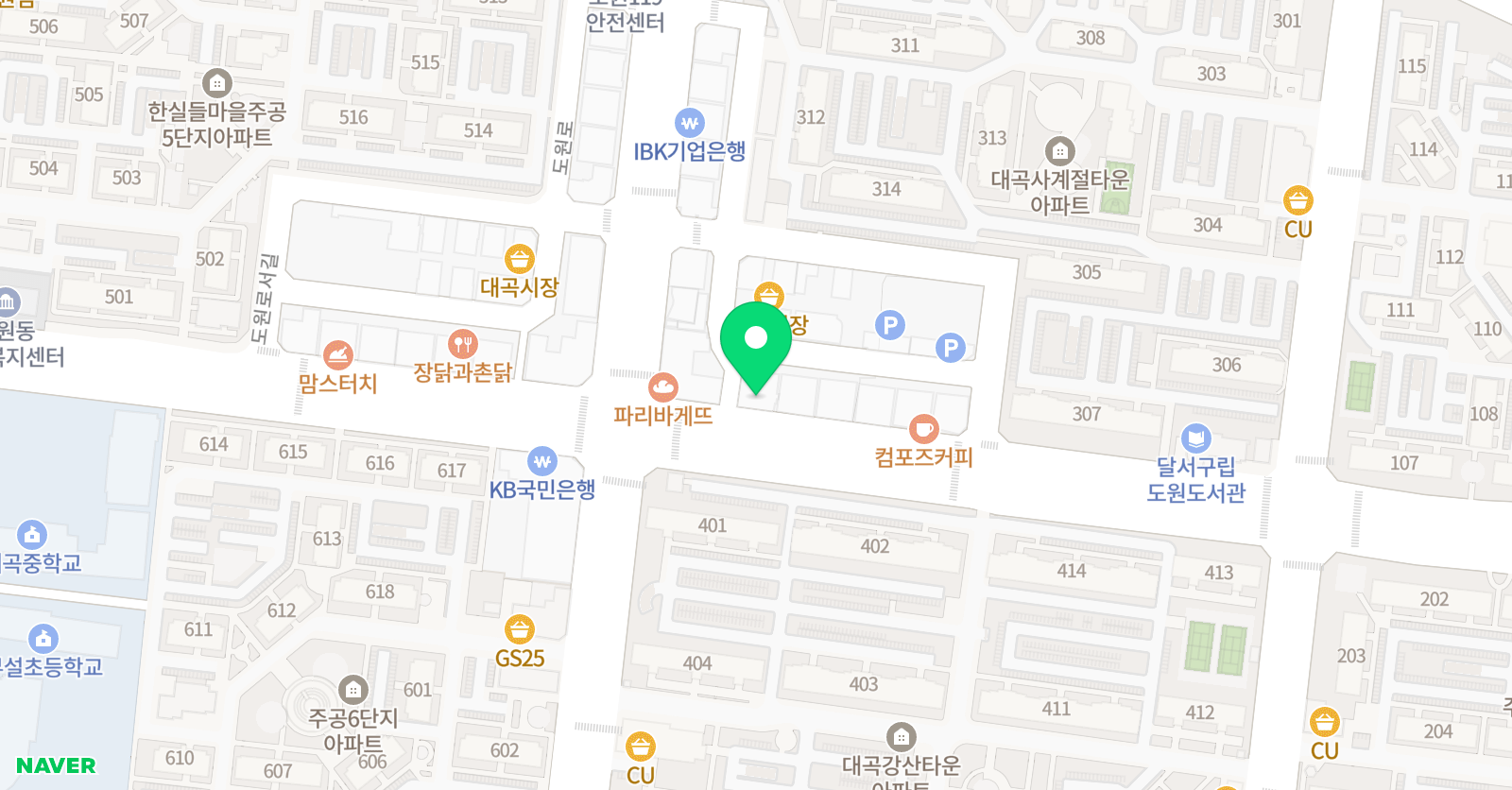 HY수학학원 위치