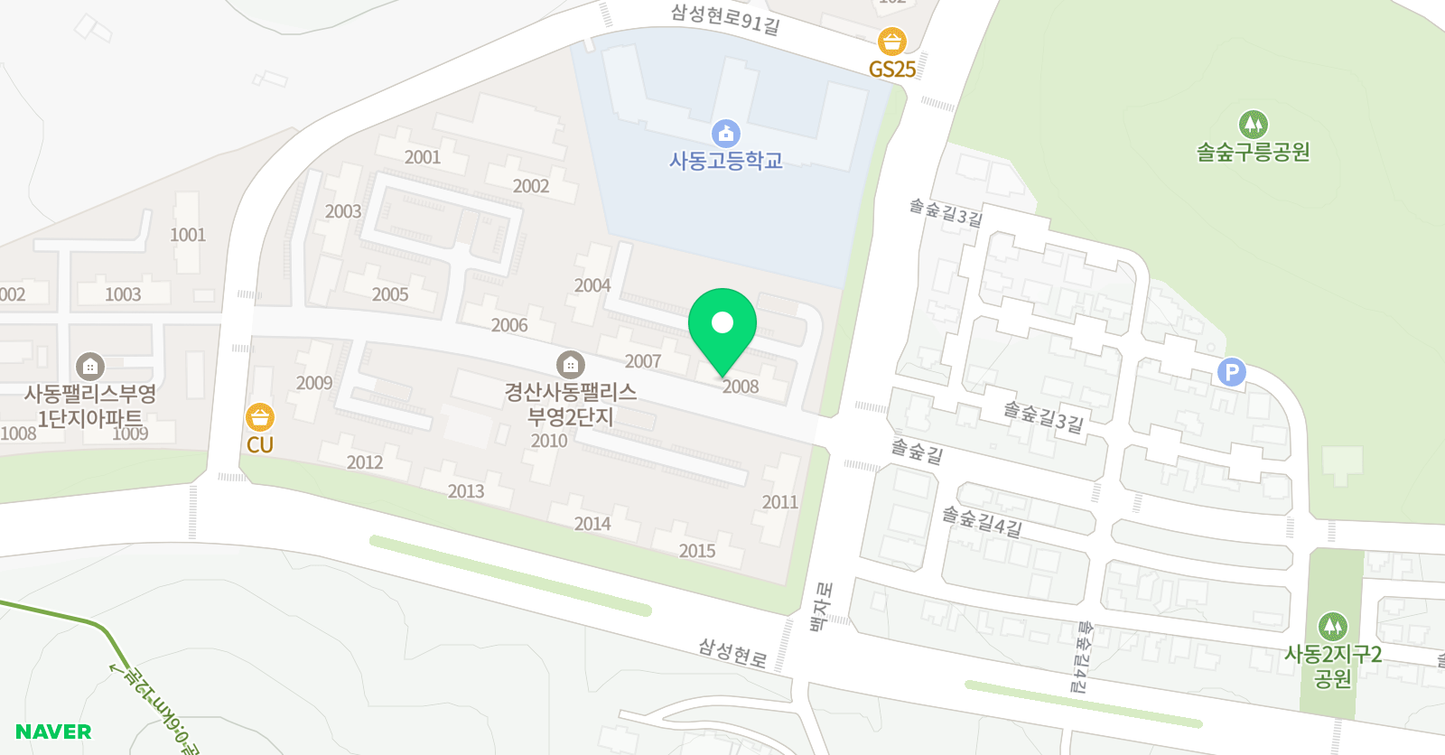 기탄 사고력교실 경산사동팰리스점 위치