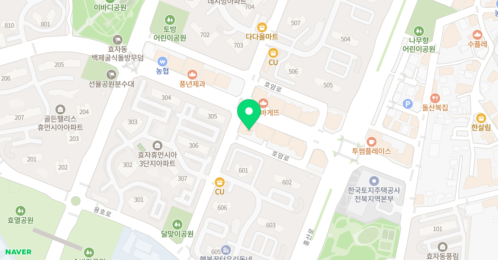 효자이룸 학원 위치