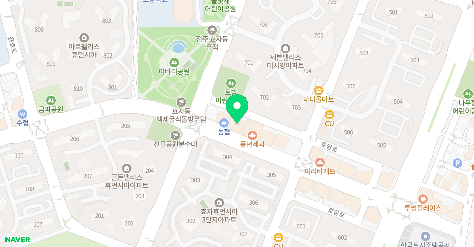 뮤엠 영어 세븐펠리스캠퍼스 위치