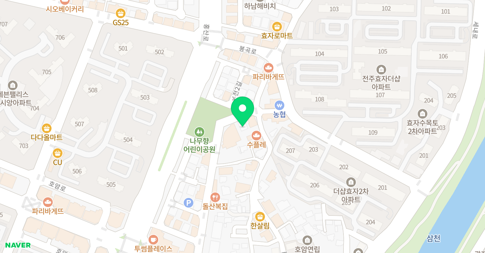 정선생 수학전문학원 위치