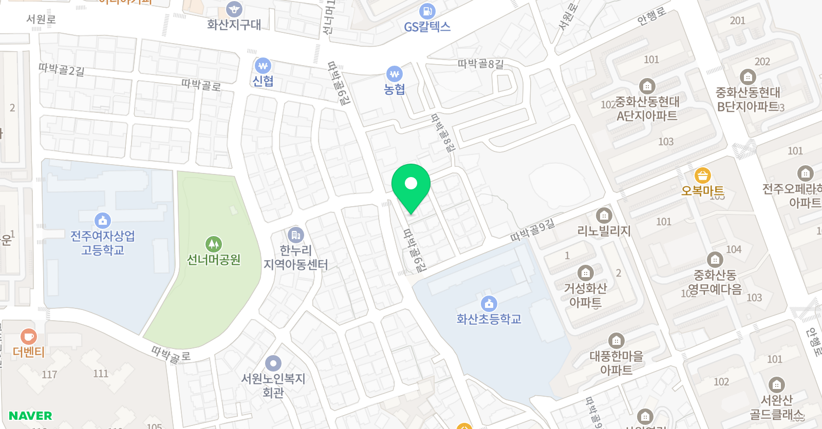윤선생우리집앞영어교실 전주화산초 위치