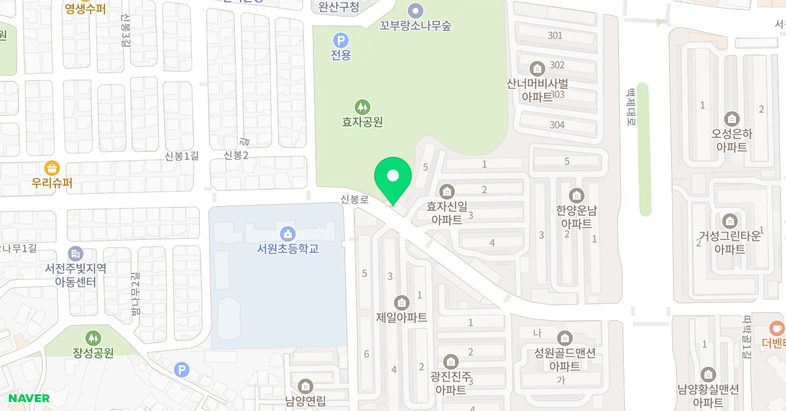 뮤엠 영어 서원초캠퍼스 위치