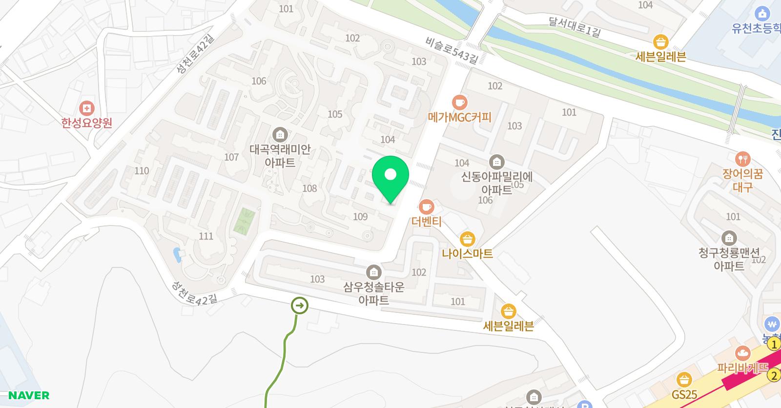 다비수 수학학원 위치