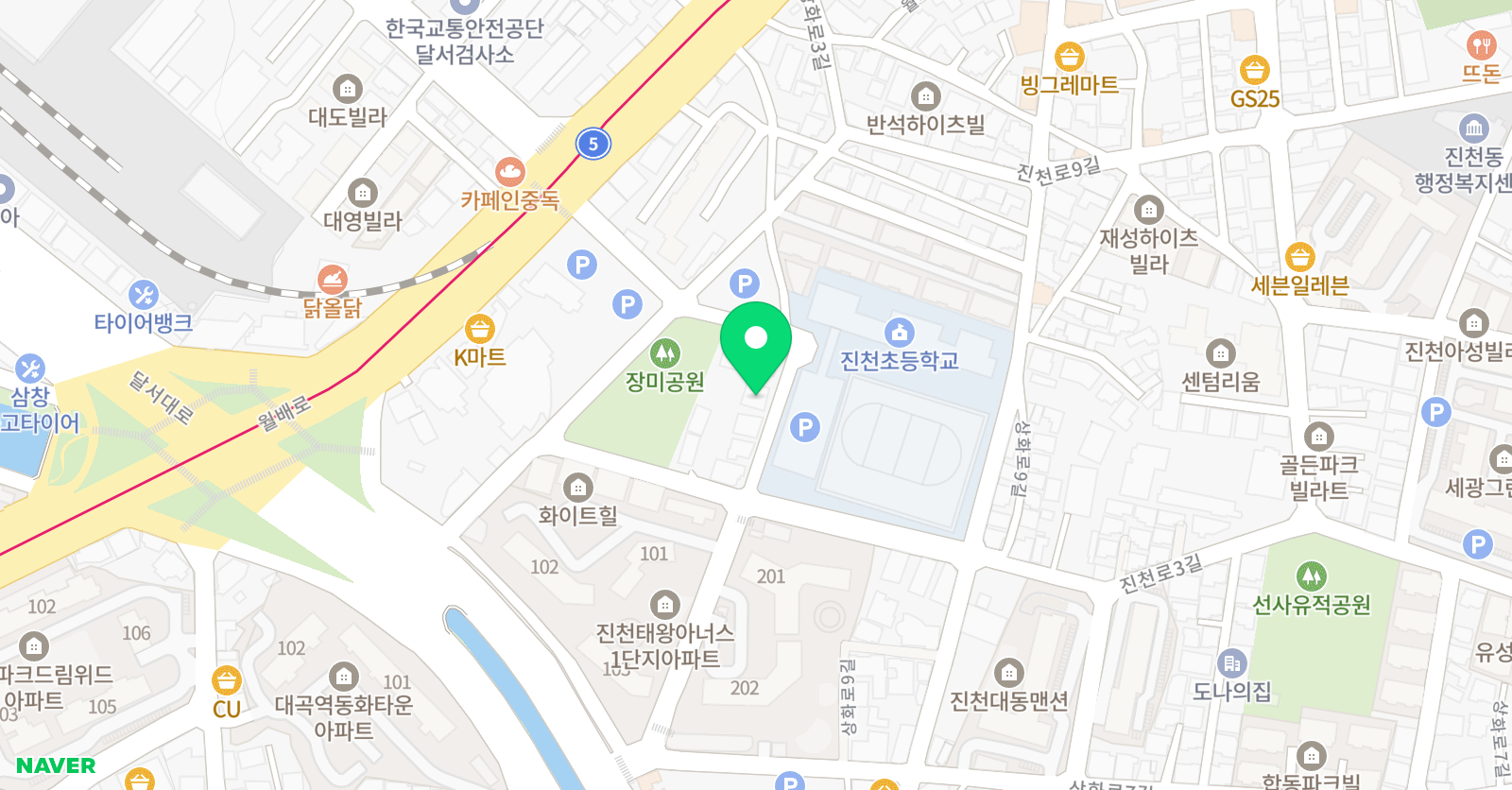 잉글리시아이 영어학원 진천브릿지점 위치