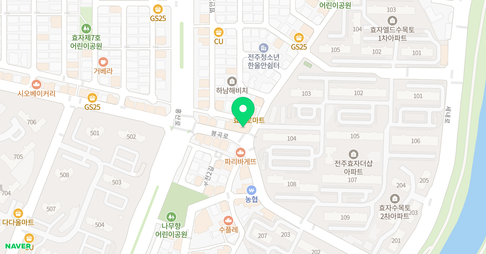 스마트 해법수학 효자포스코점 위치