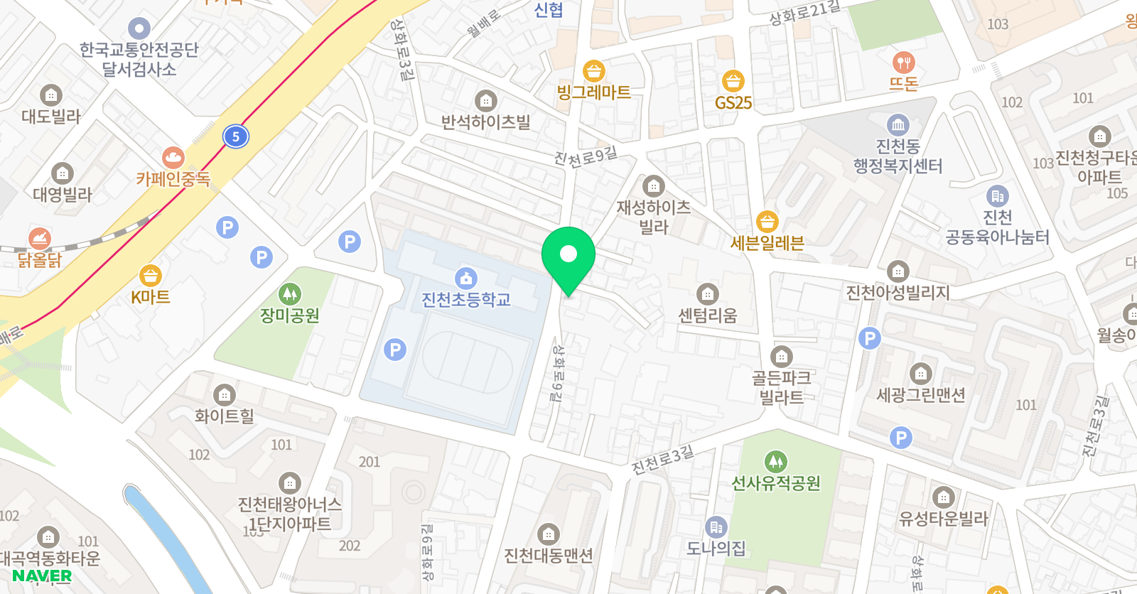 지니 음악학원 위치