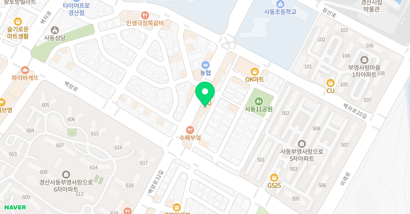 열림 수학학원 위치