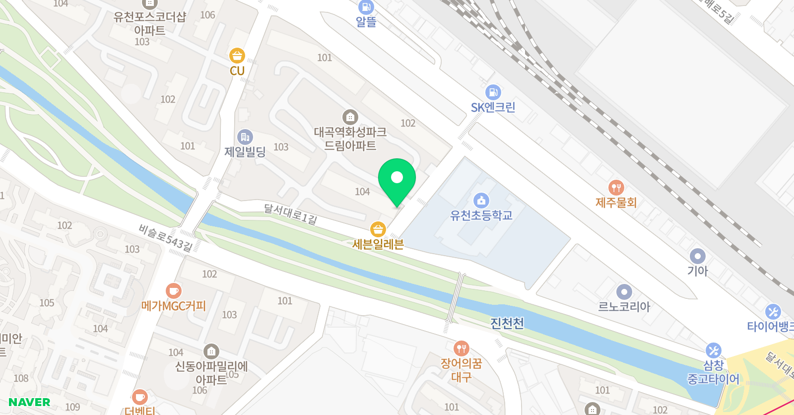 스마트해법 영어 유천엘리트교실 위치