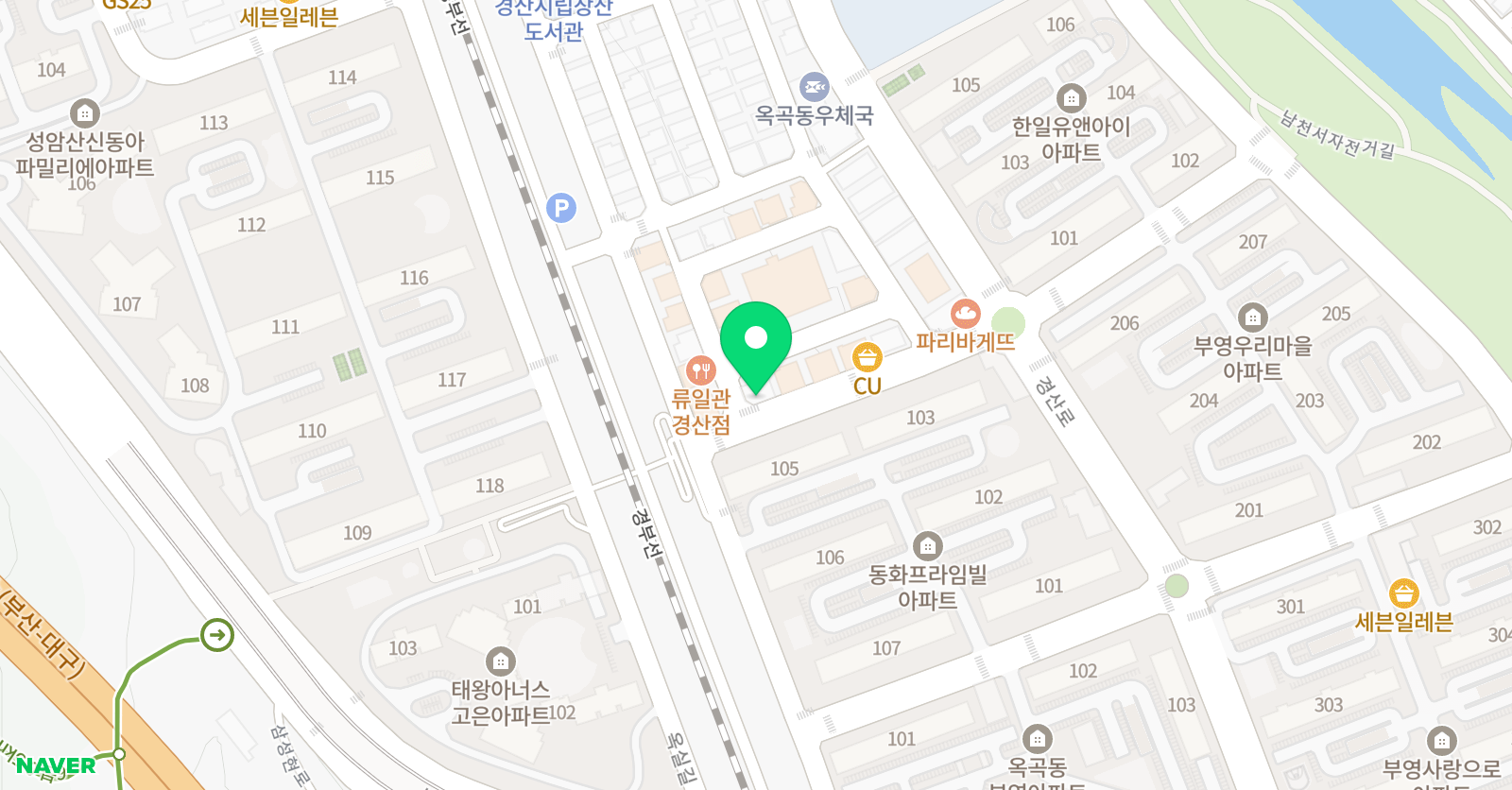 책나무 옥곡점 위치