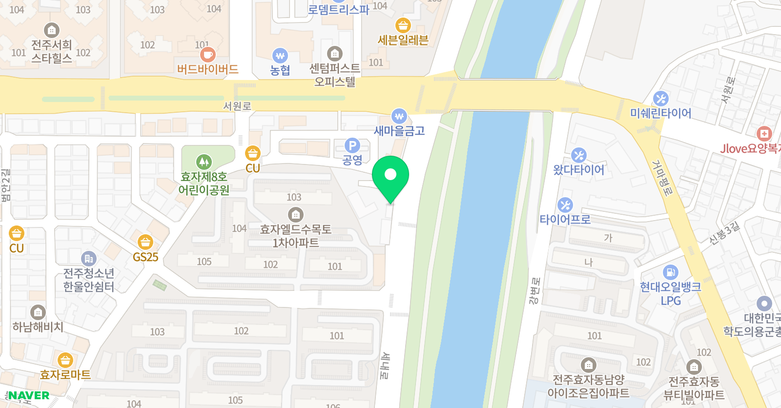 3030 영어 효자2러닝센터 위치
