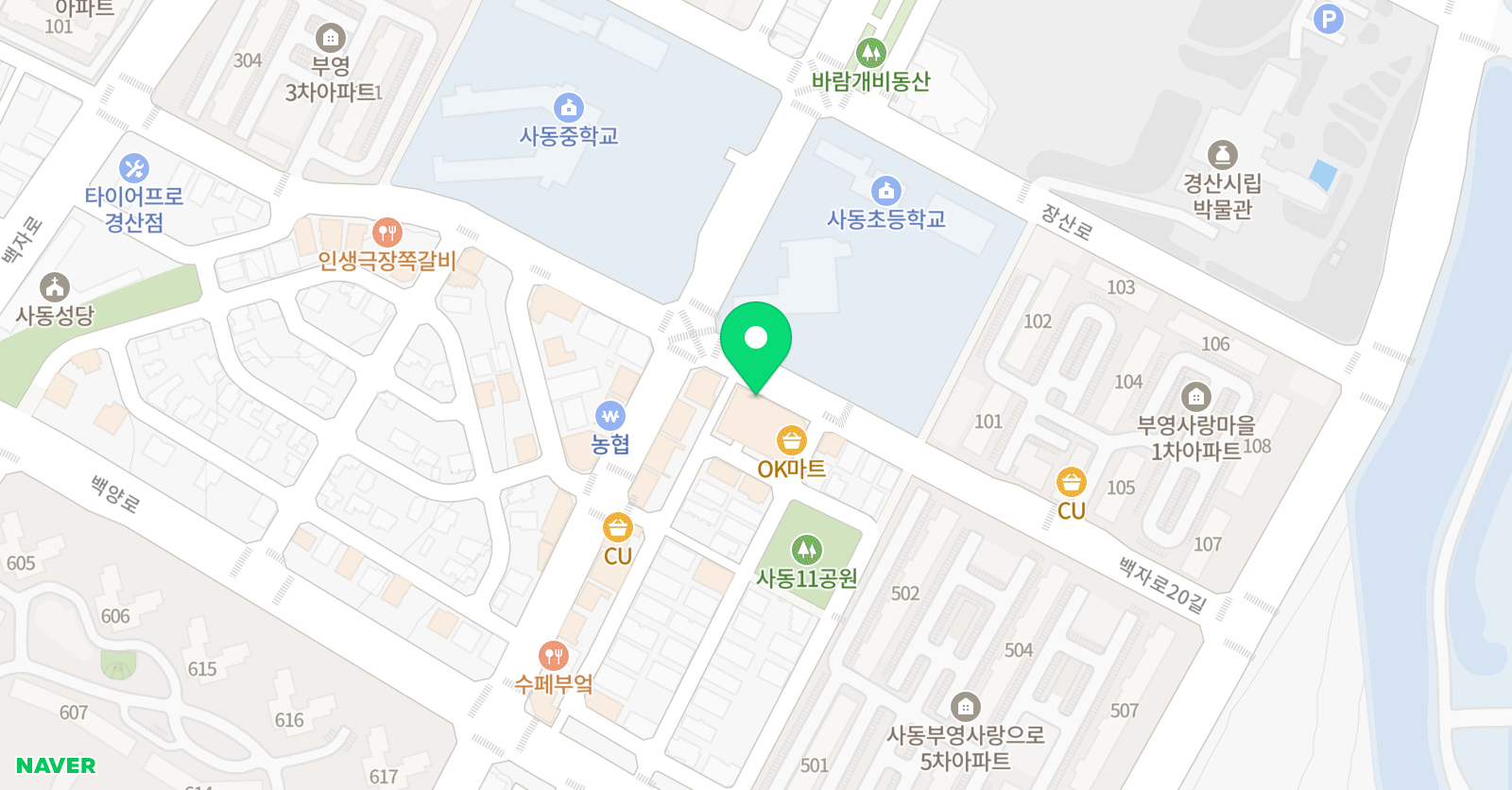 매쓰캔 수학영어학원 위치