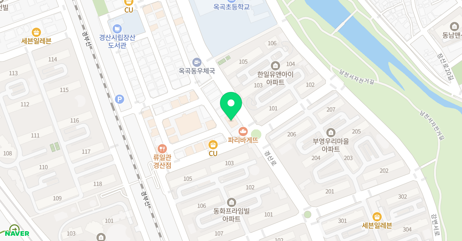 컨트롤 수학학원 경산본점 위치