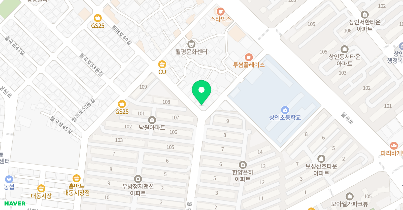 윤선생우리집앞영어교실 상인 위치