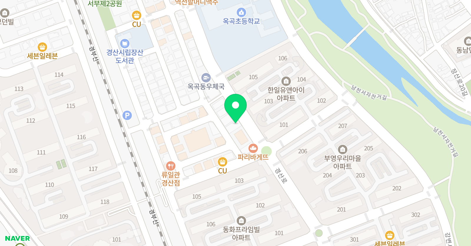 눈높이러닝센터 옥곡학원 위치