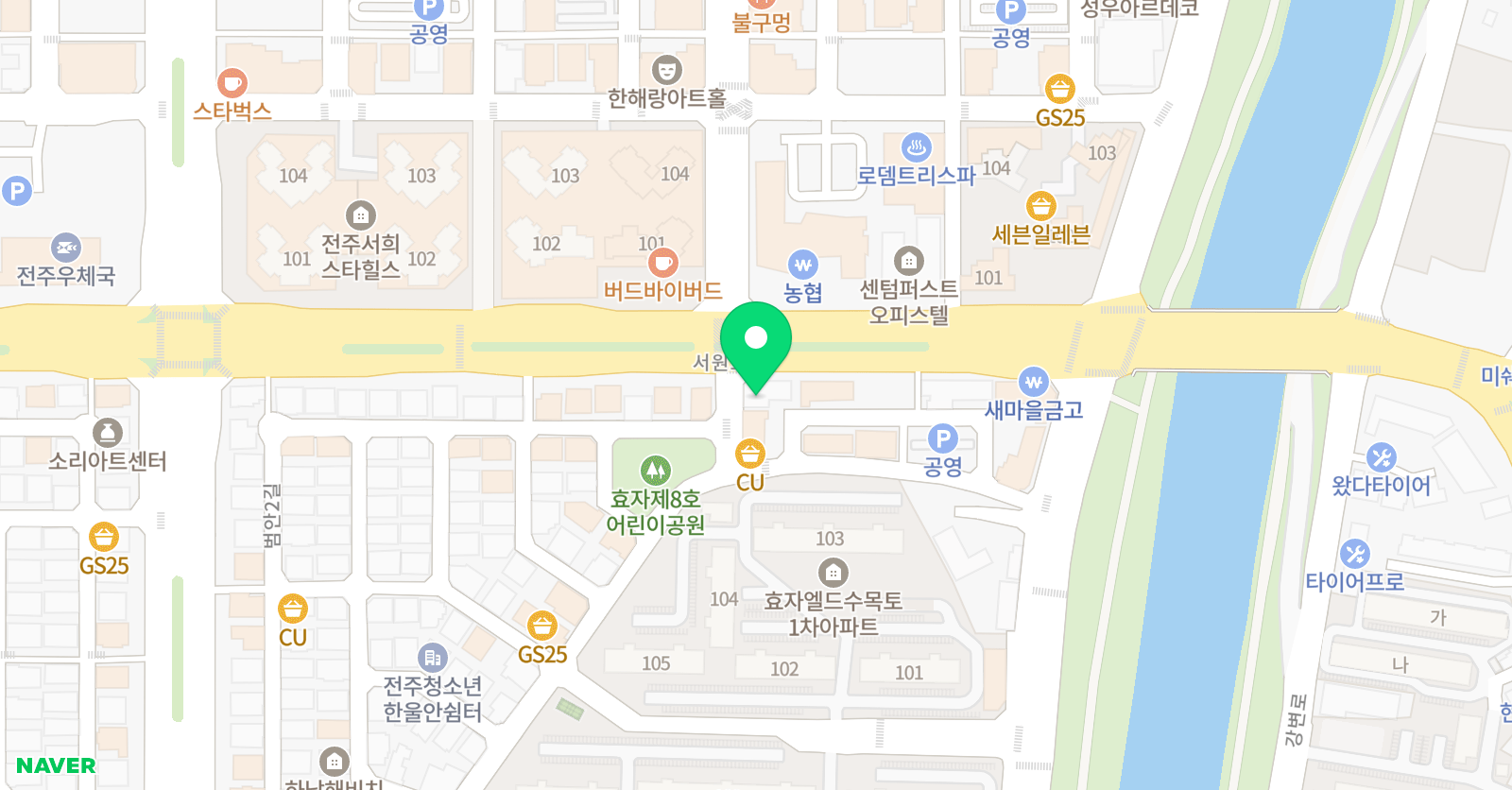 에이프릴 어학원 전주효자캠퍼스 위치