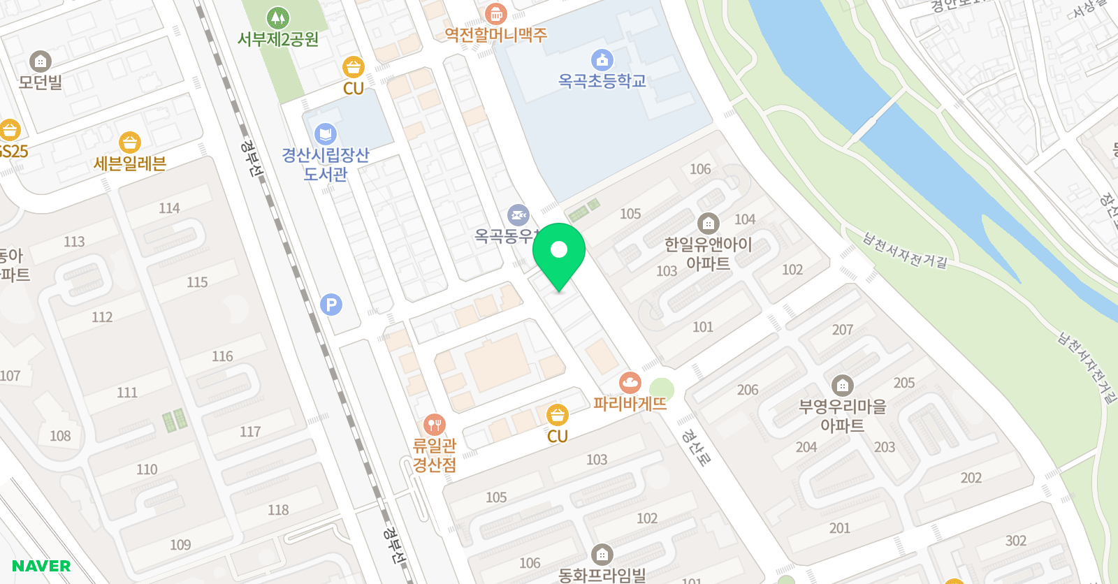 어린음악대 옥곡원 위치