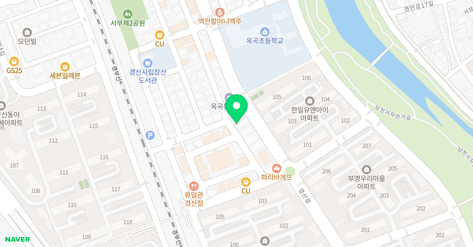 놀작마이아트 옥곡키즈센터 위치