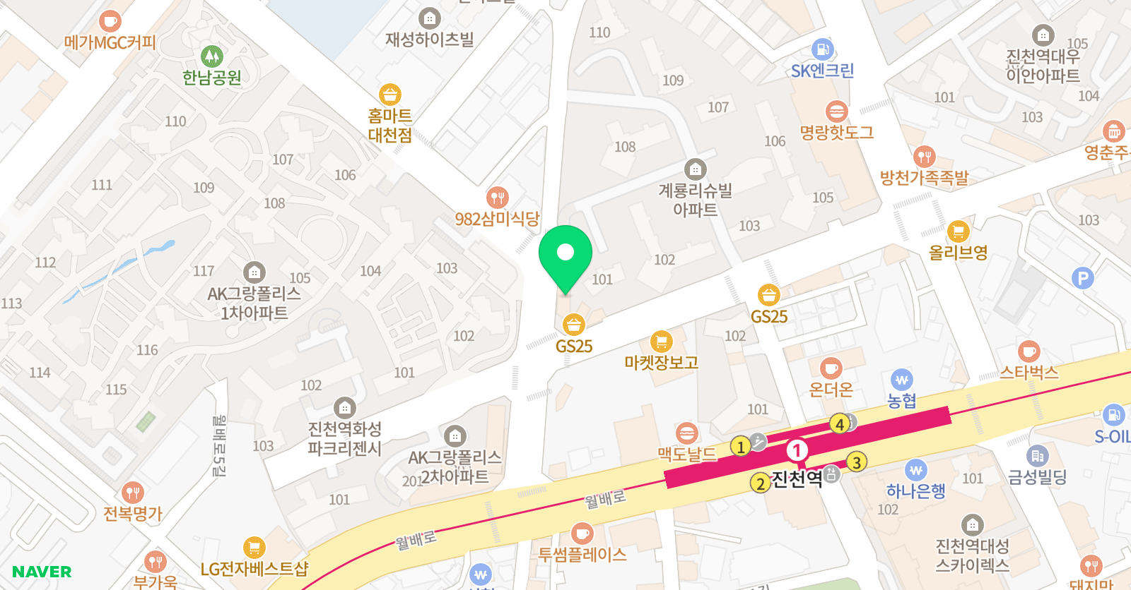 엠에스수학학원 위치