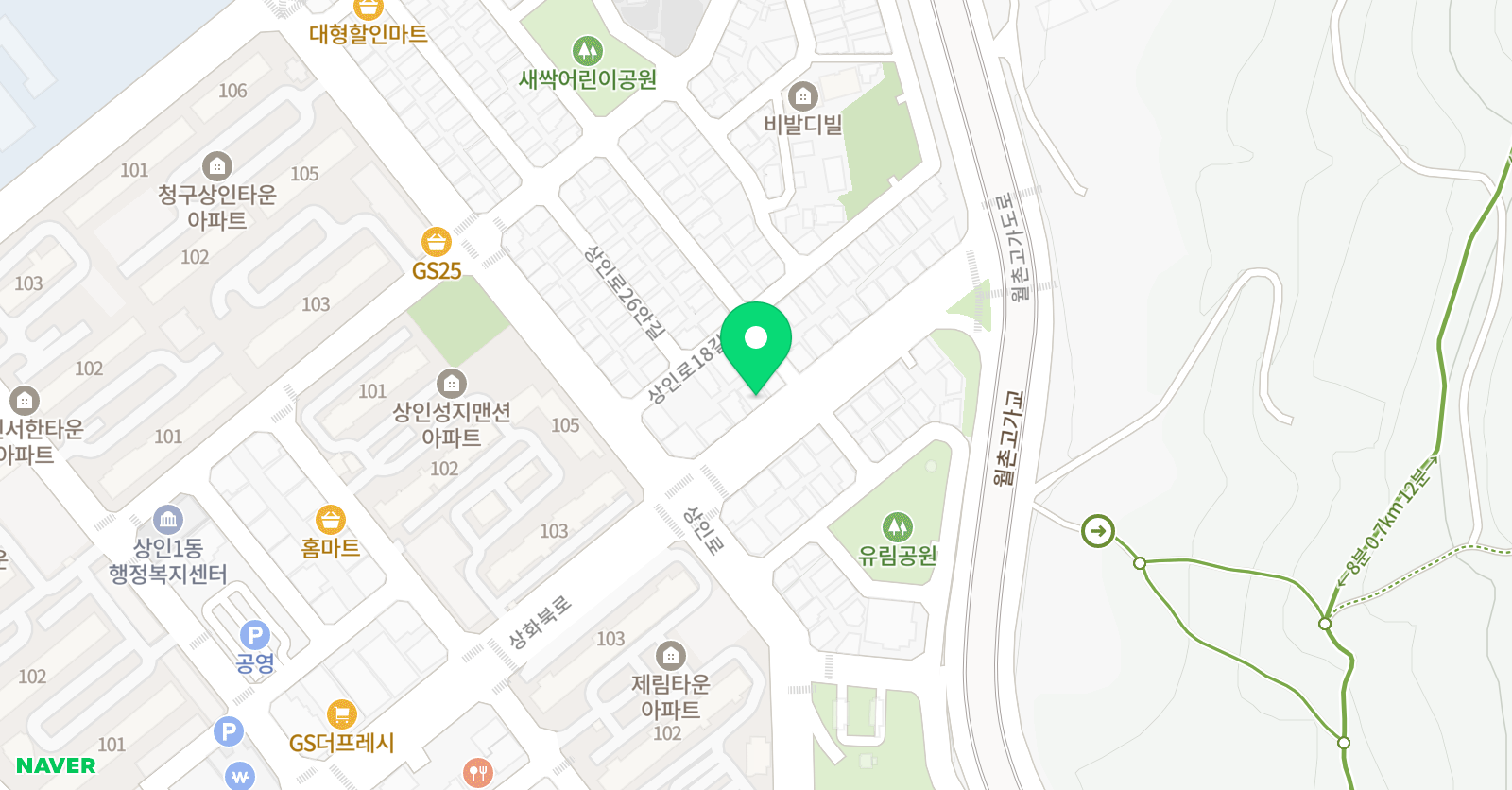 차수학 상인점 위치