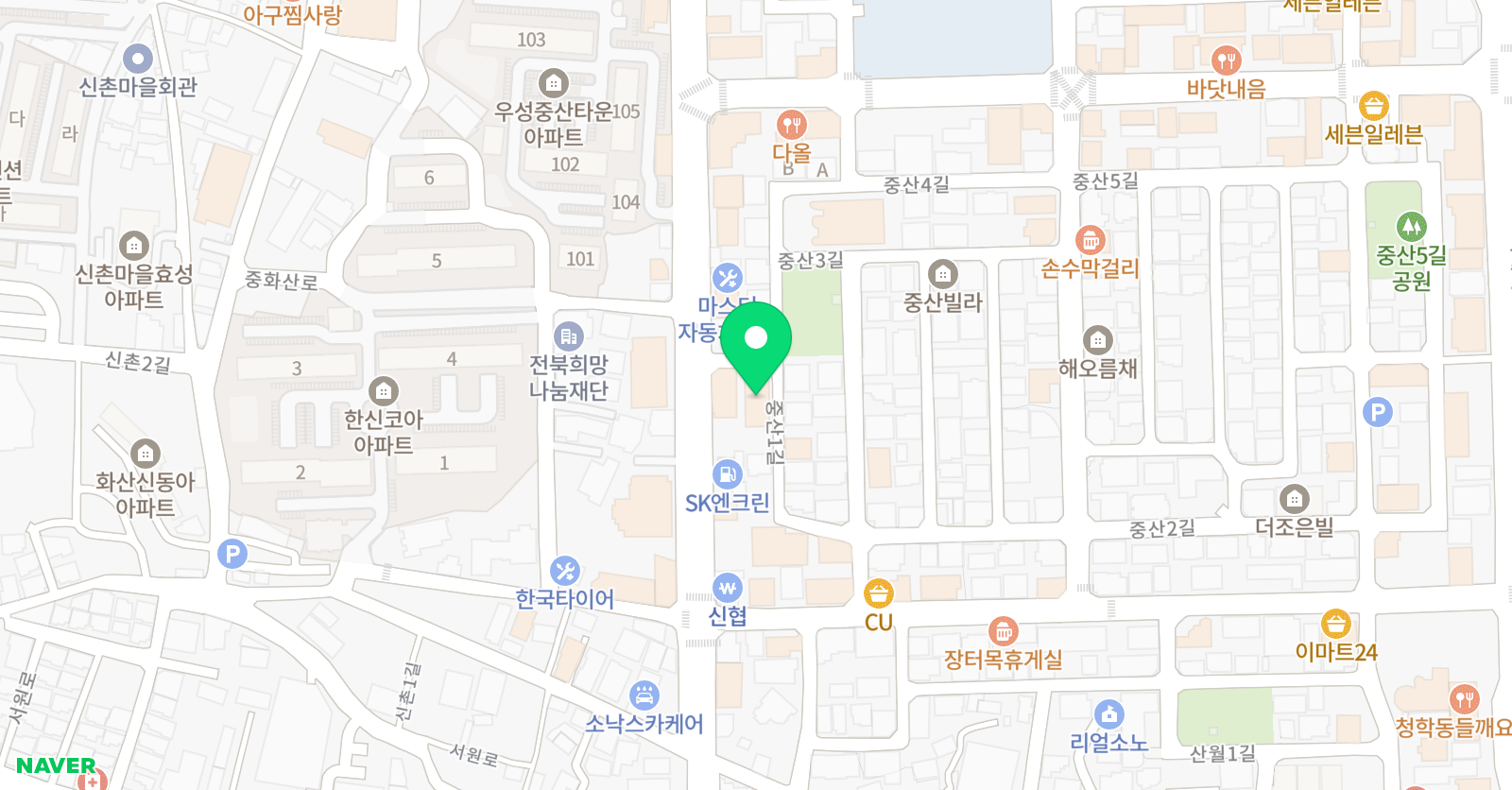 파머스 영어 전주중산캠퍼스 위치