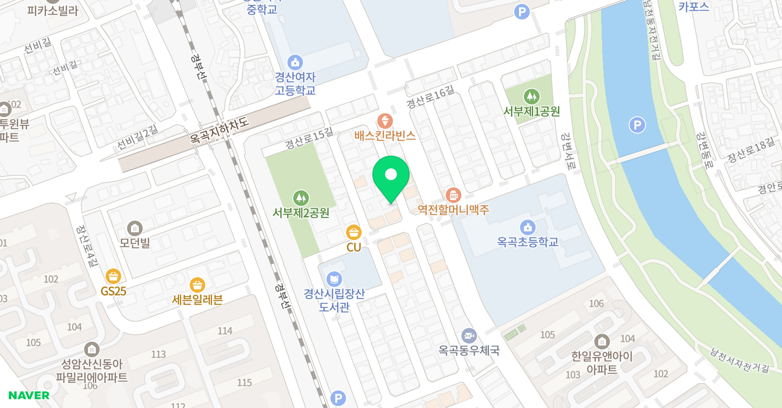 ERC 영어독서클럽 경산옥곡초점 위치