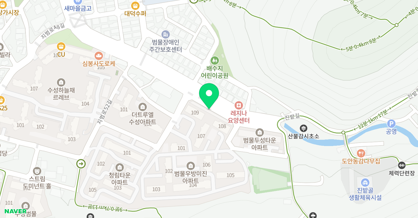범물키즈 태권도장 위치
