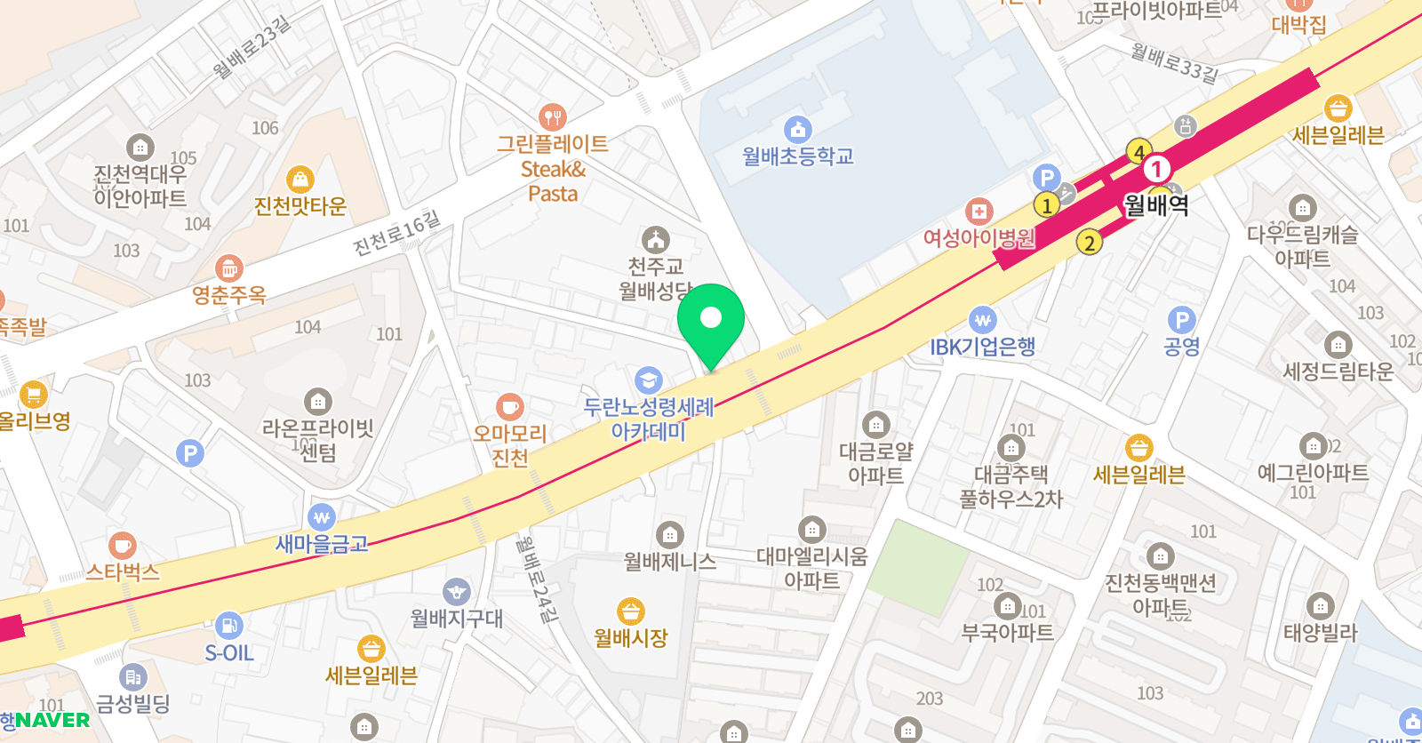 월배 기타교습소 위치