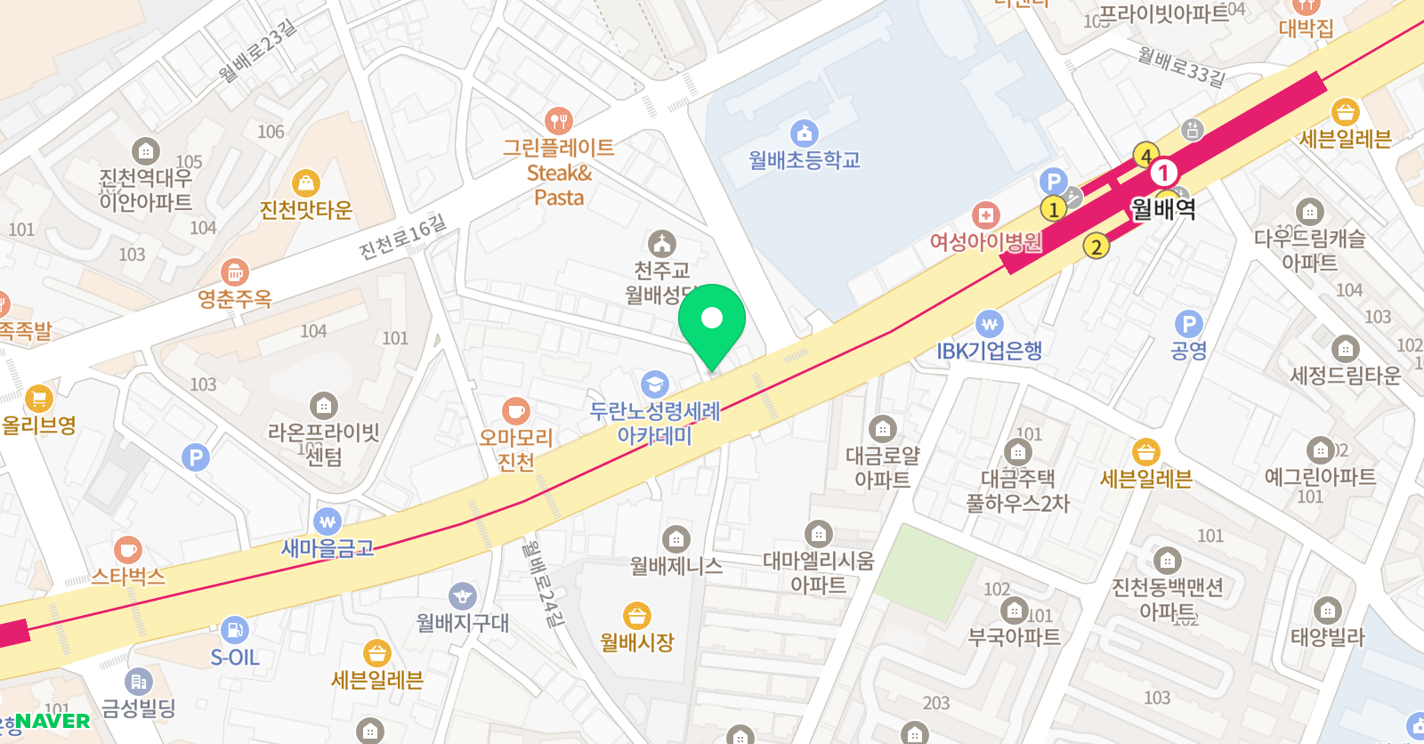 나진쌤의노래비법 위치
