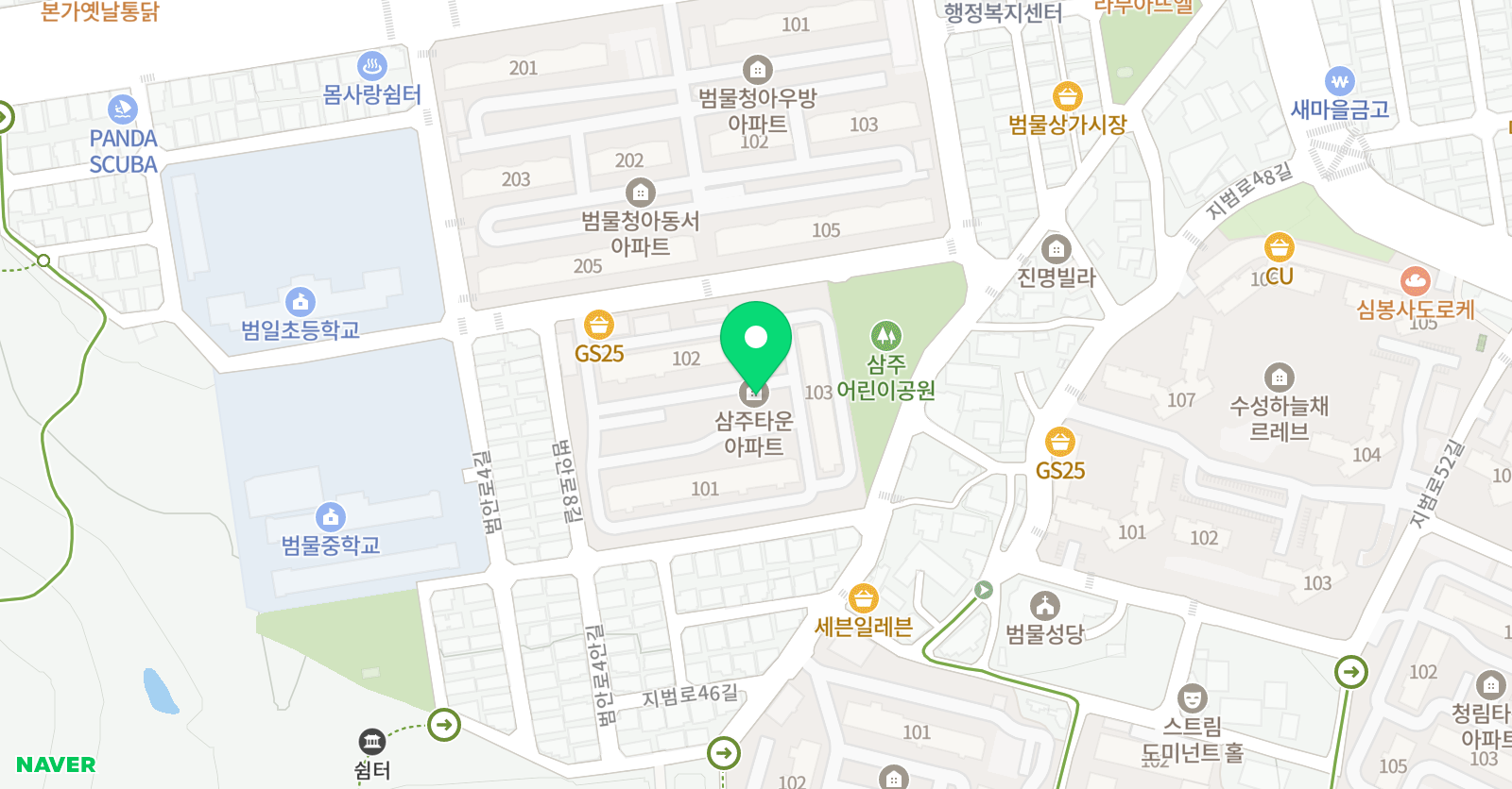 뮤엠영어 이화범일캠퍼스 위치