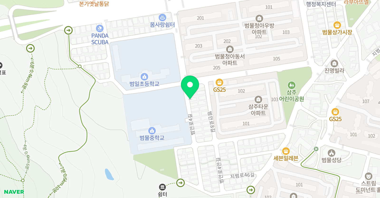 예스셈 수학범일교습소 위치
