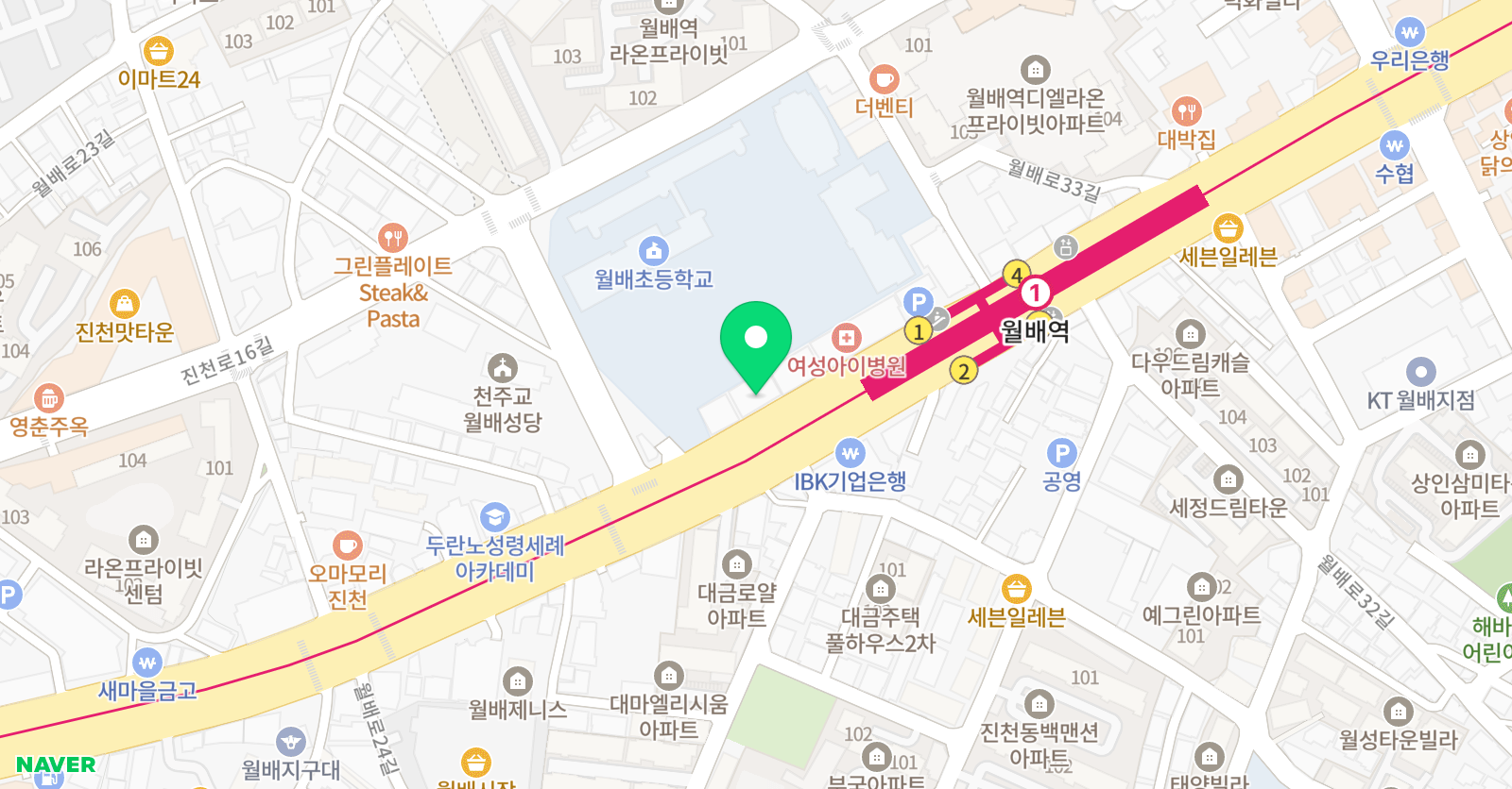 책나무 월배점 위치