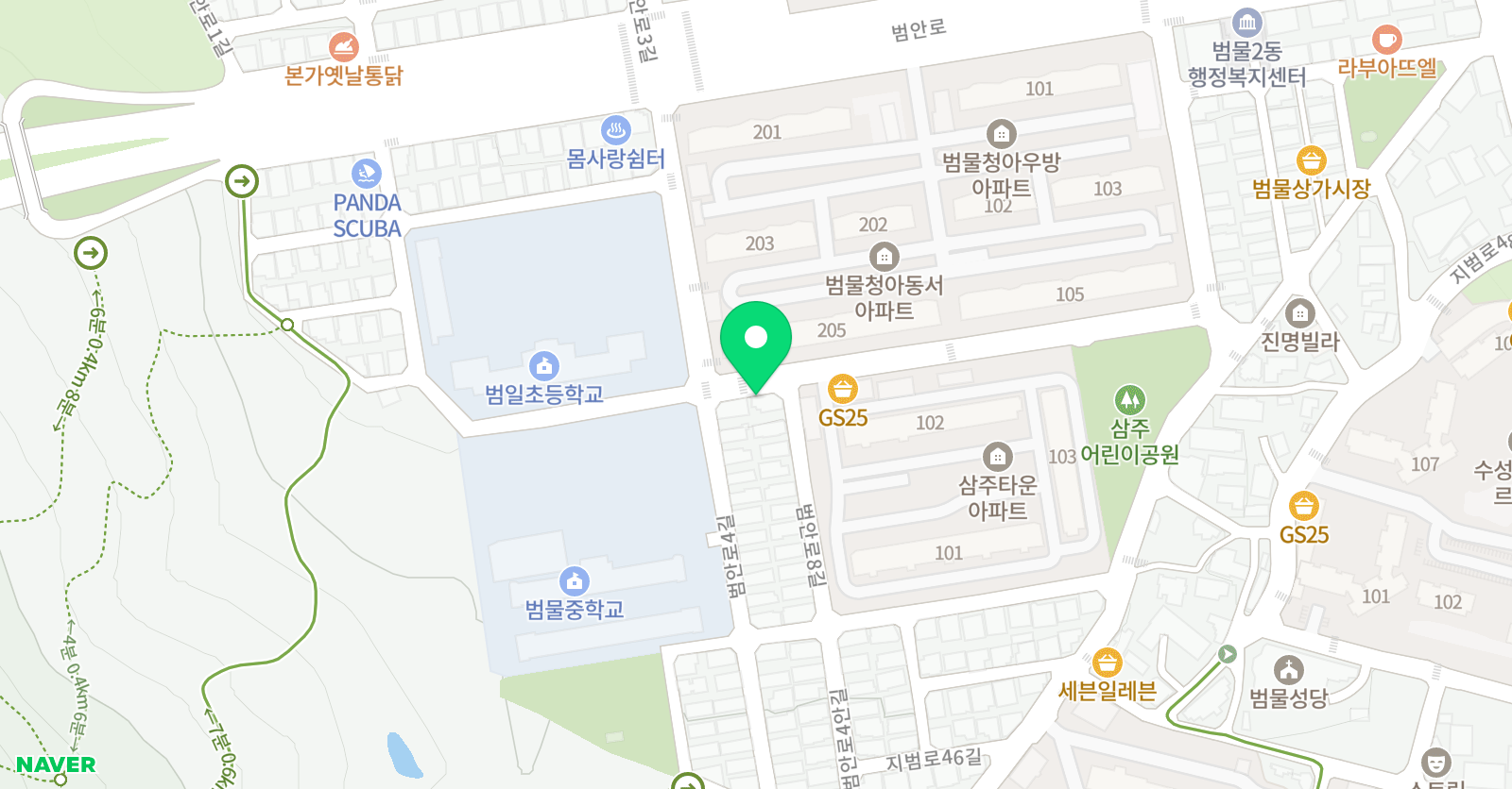 잉글리쉬온 범물 위치