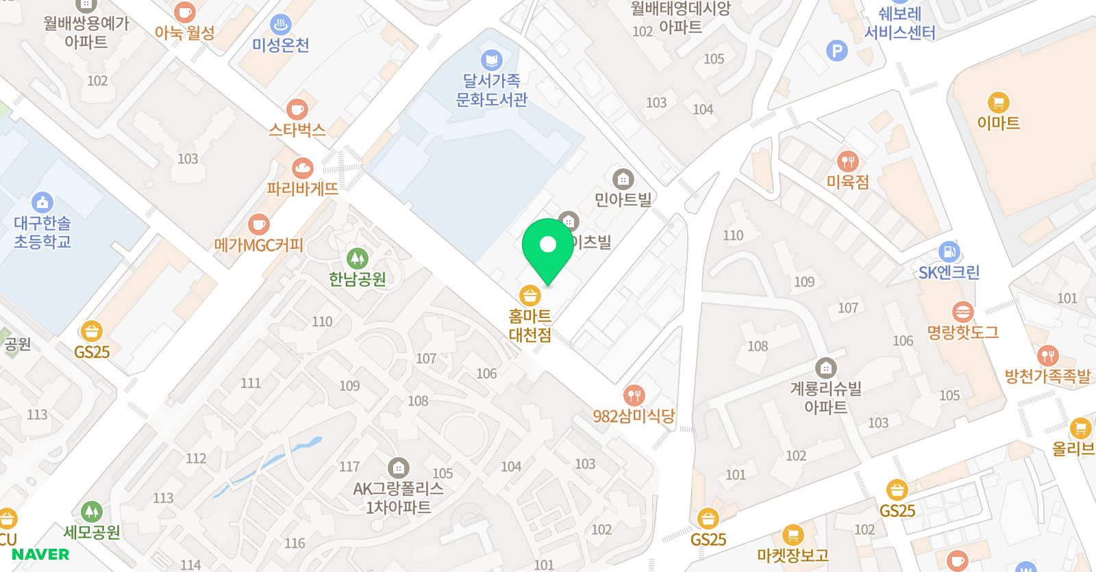 꿈을 그리는 아이 미술학원 위치
