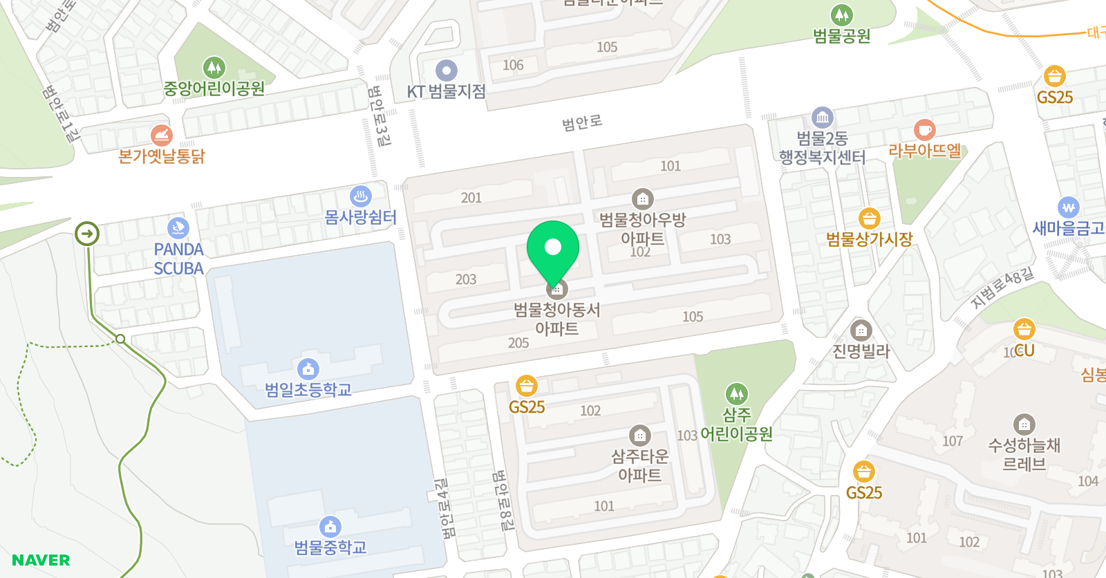 눈높이공부방 범물점 위치