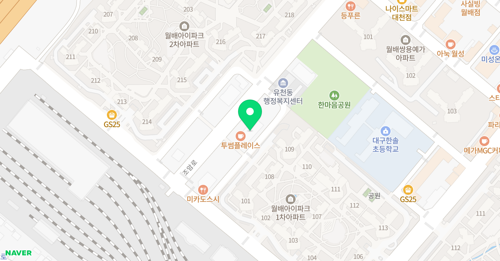 찬누리영어수학학원 위치