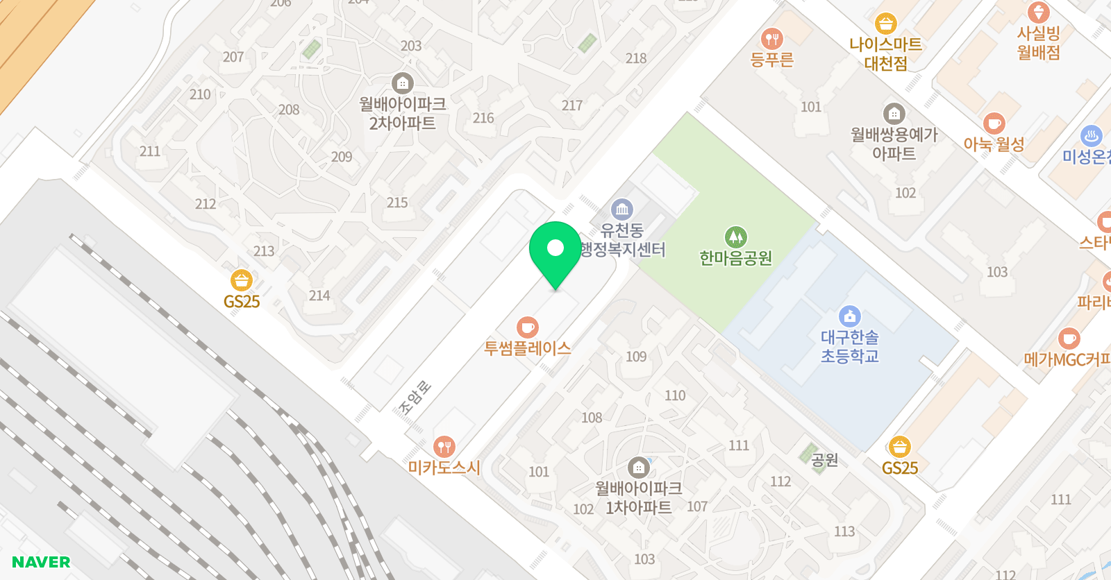 엘리프 어학원 유천캠퍼스 위치
