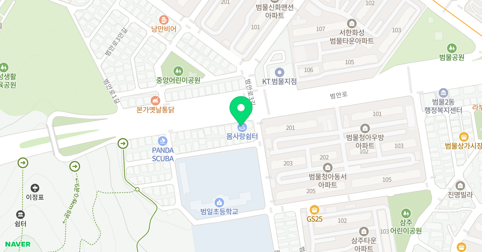 한우리 독서토론논술 범물점 위치
