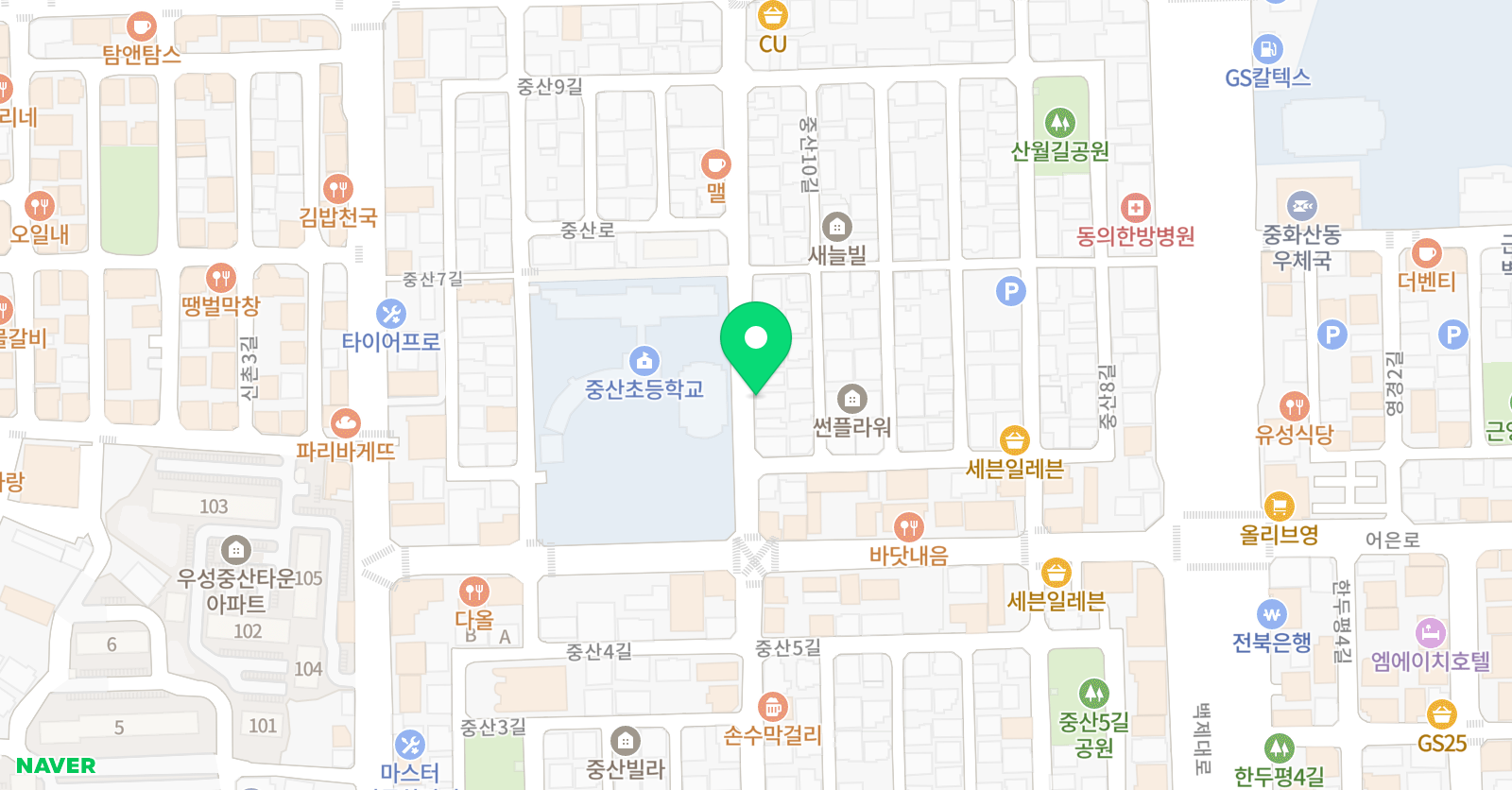 윤선생 영어숲 중산학원 위치