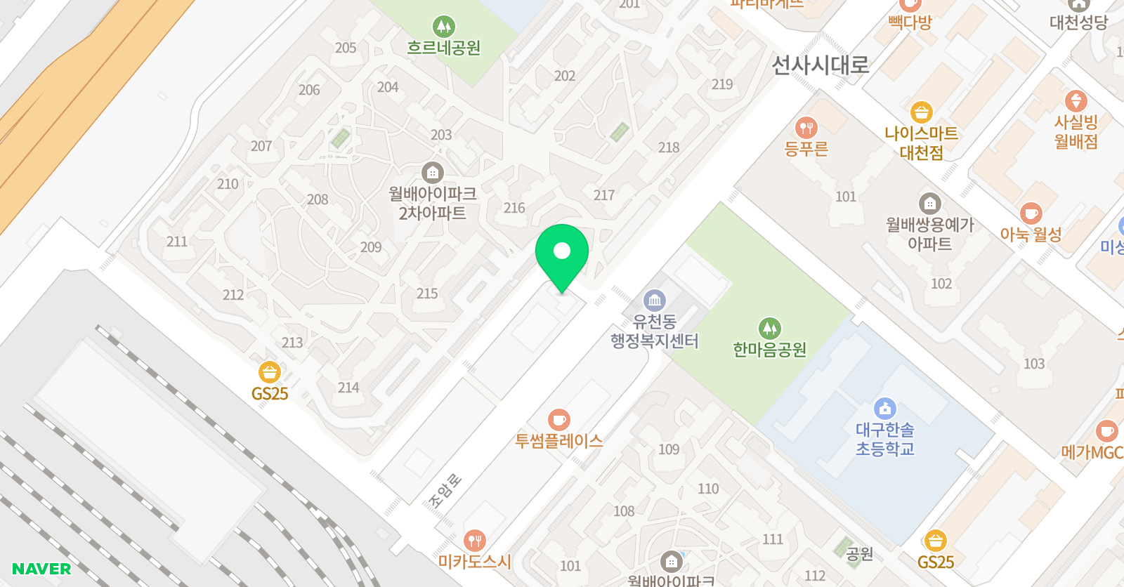 윤선생 우리집앞영어교실 월배아이파크점 위치