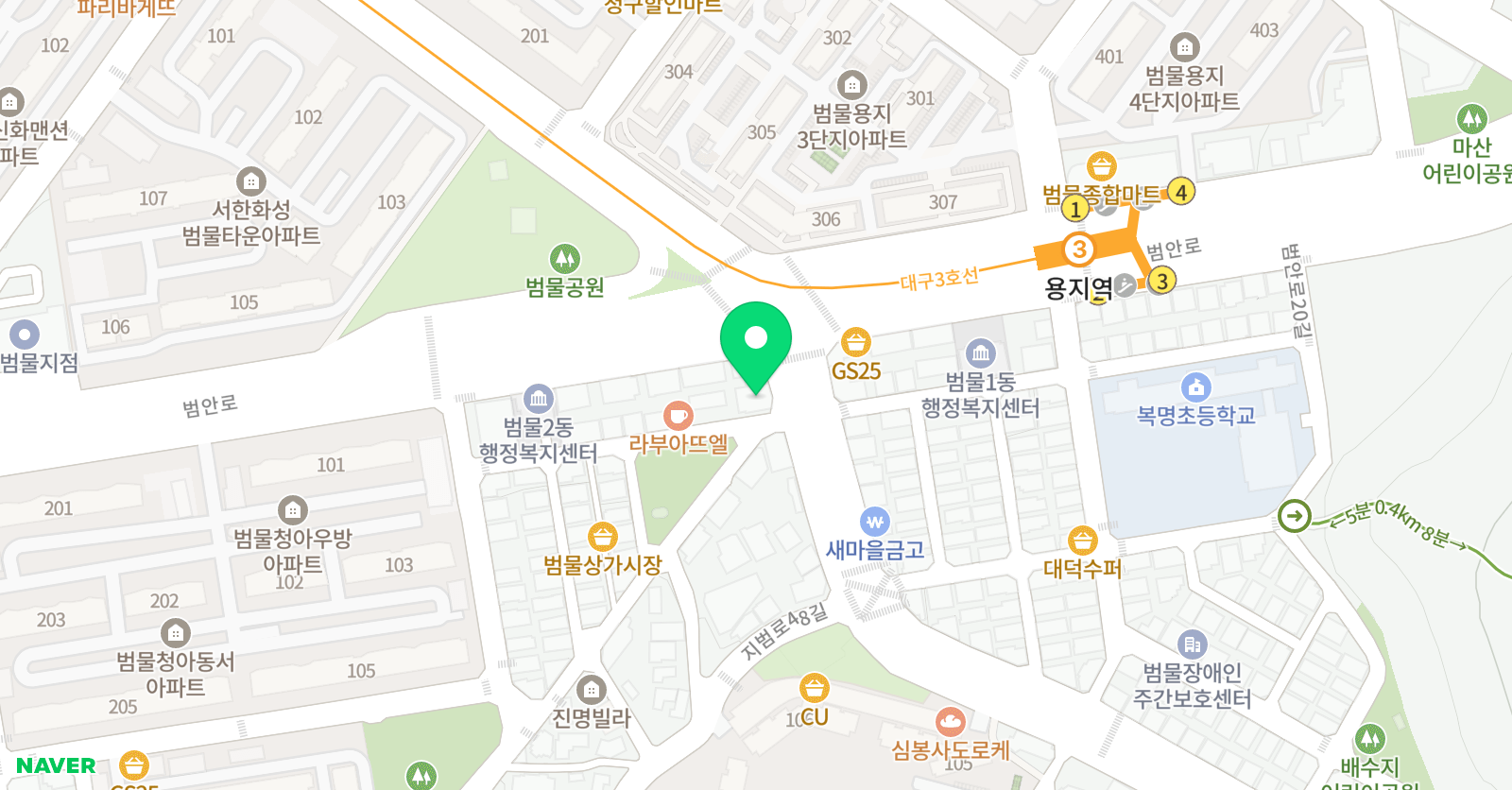 뿌리깊은 수학나무 수학교습소 위치