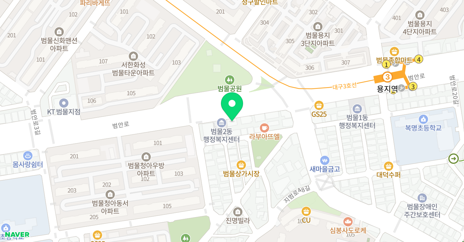 천쌤 수학학원 위치