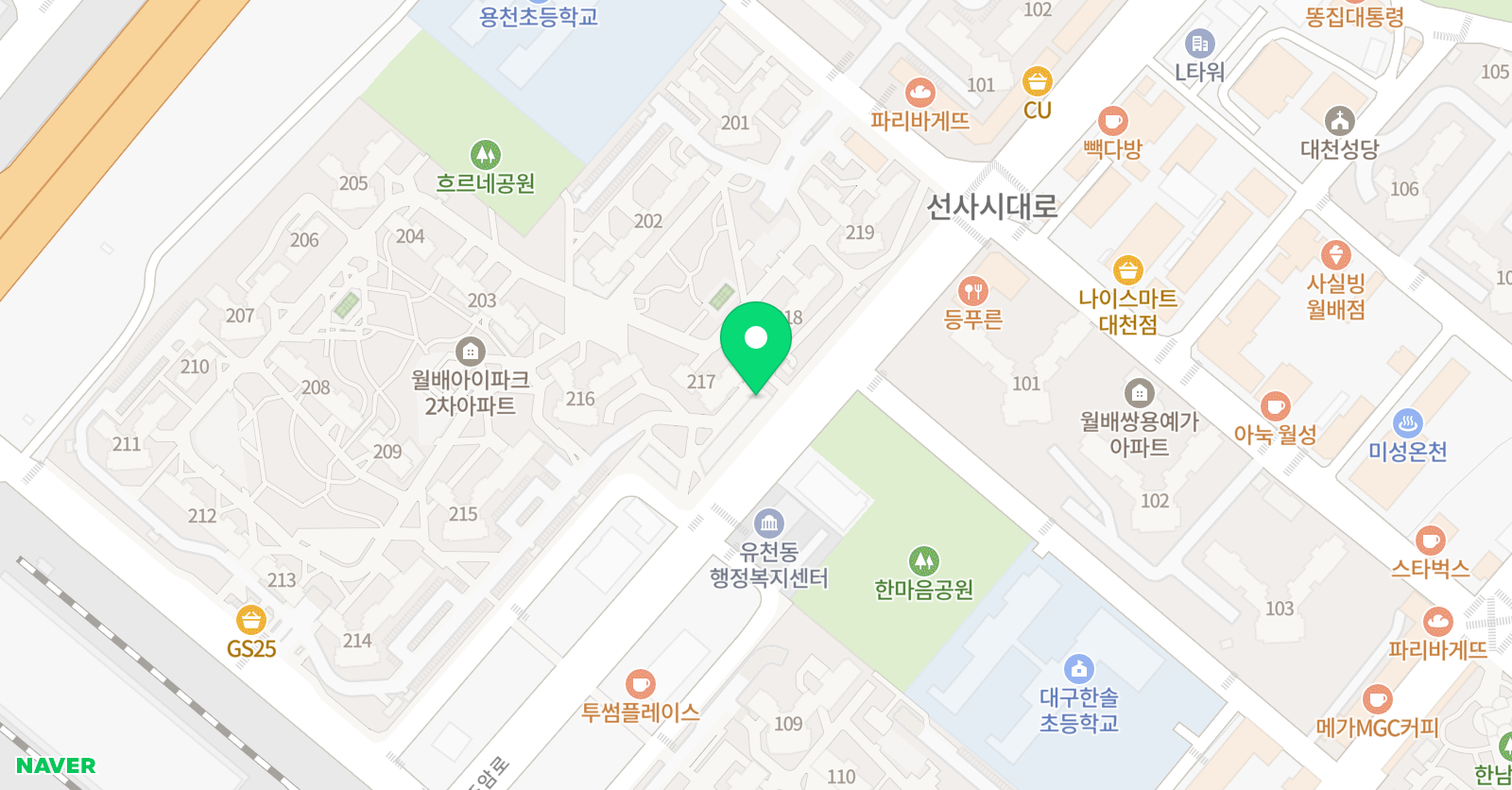 스마트해법 수학학원 대구월배아이파크2단지점 위치