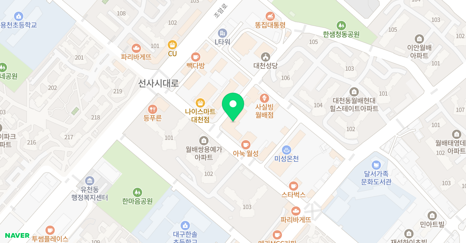 EiE고려대 어학원 대구신월성캠퍼스 위치