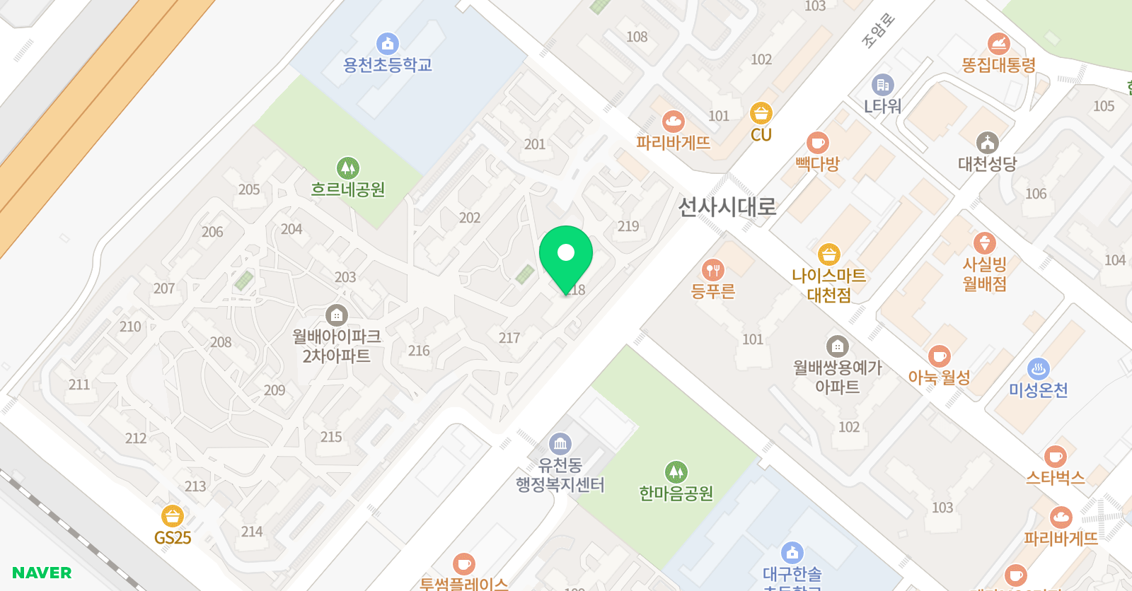 기탄사고력교실 월배아이파크2차2호점 위치