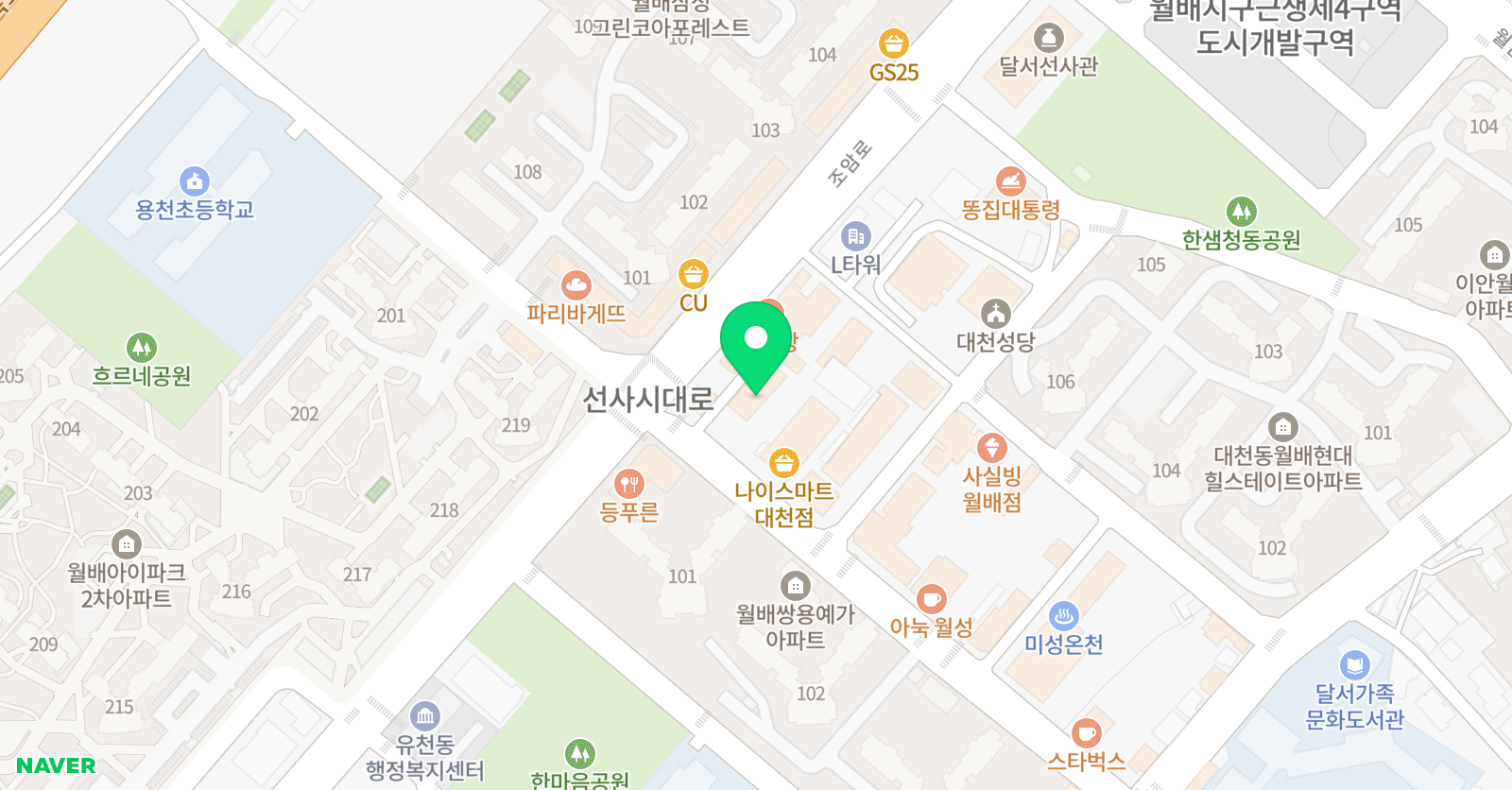 강남 수학학원 대천점 위치